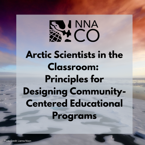 NNA-CO Arctic Scientists in the Classroom: Principles for Designing Community-Centered Educational Programs | Image by Lianna Nixon - photo of a sunrise over sea ice 