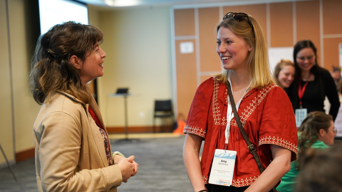 Aikaterini and Amy attend the Polar Early Career World Summit in Boulder, Colorado in March 2025.