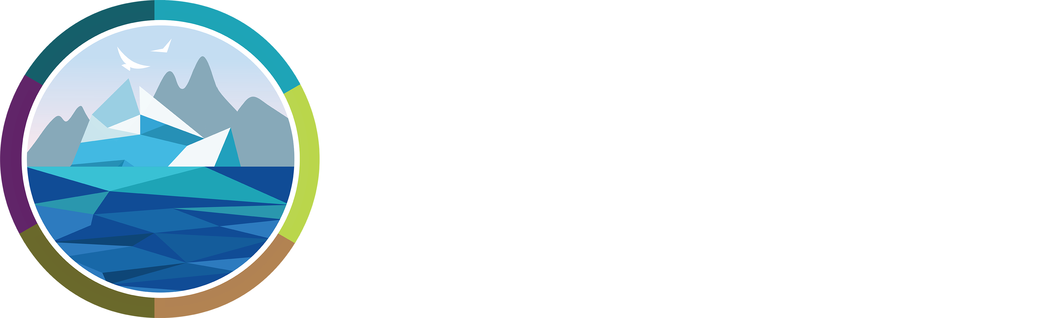 PSECCO logo; image with iceberg in middle, mountains in back and ocean up front