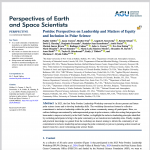 A screenshot of the Perspectives of Earth and Space Scientists paper