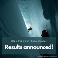 two scientists lower themselves into a crevasse!