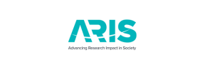 ARIS logo blue white background